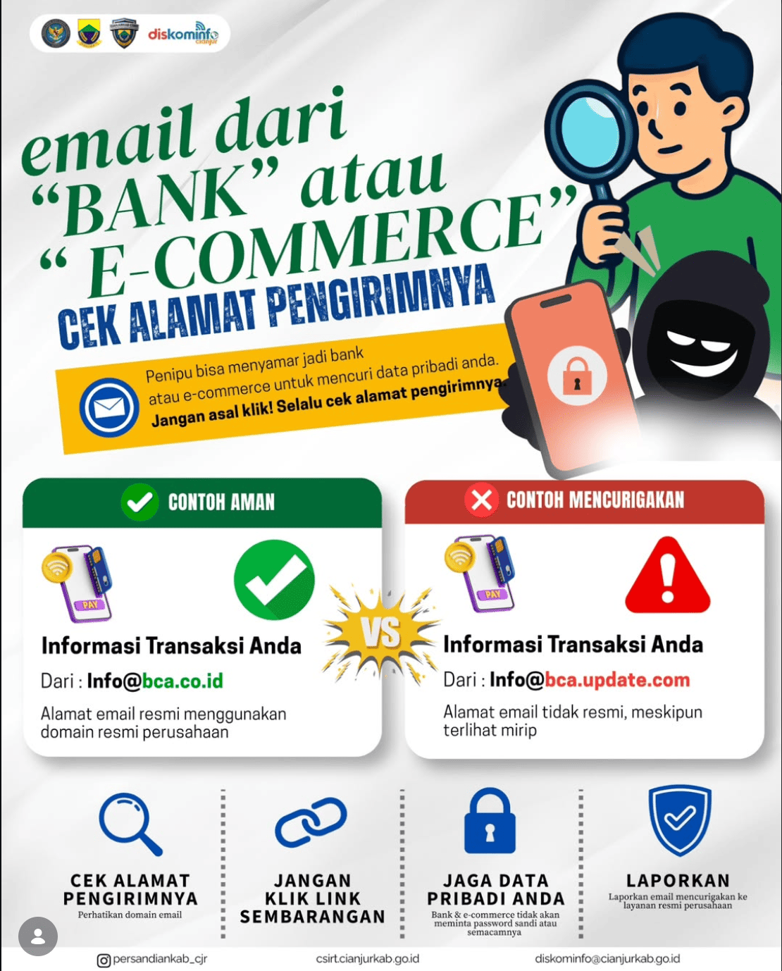 EMAIL DARI "BANK" ATAU "E-COMMERCE"? JANGAN LANGSUNG PERCAYA! 🚨